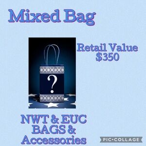 Mystery Bag including 1 NWT designer Bag/Accessories NWOT and EUC worth $350.00